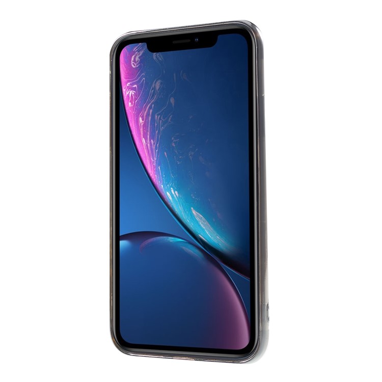 3D Diamond Texture TPU Mobile Casing with Kickstand for iphone XR 6.1 inch - Silver-2