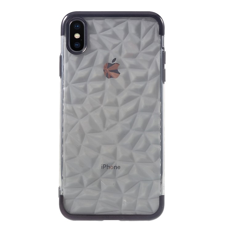 3D Diamond Texture TPU Mobile Phone Case for iPhone XS Max 6.5 inch - Black-2