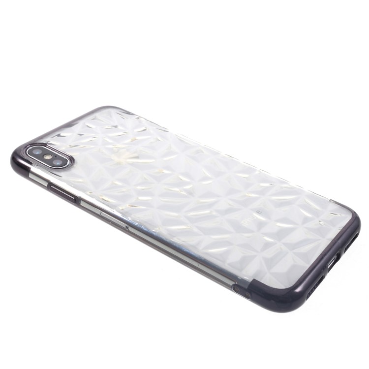 3D Diamond Texture TPU Mobile Phone Case for iPhone XS Max 6.5 inch - Black-3