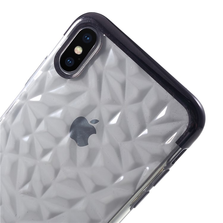 3D Diamond Texture TPU Mobile Phone Case for iPhone XS Max 6.5 inch - Black-4