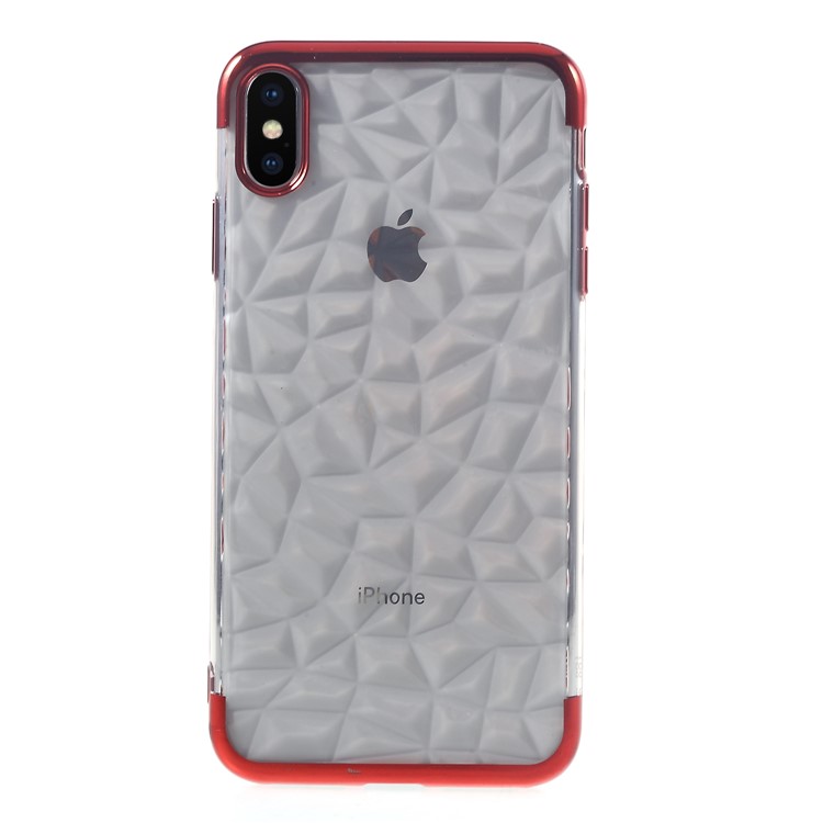 

3D Бриллиантовая Текстура TPU Защитная Оболочка Телефона Для Iphone XS Max 6.5 Inch - Красный, iPhone XS Max
