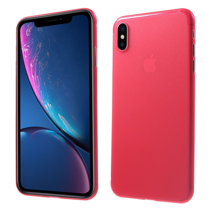 Ultra-thin Plastic Back Cell Phone Case for iPhone XS Max 6.5 inch - Red-1