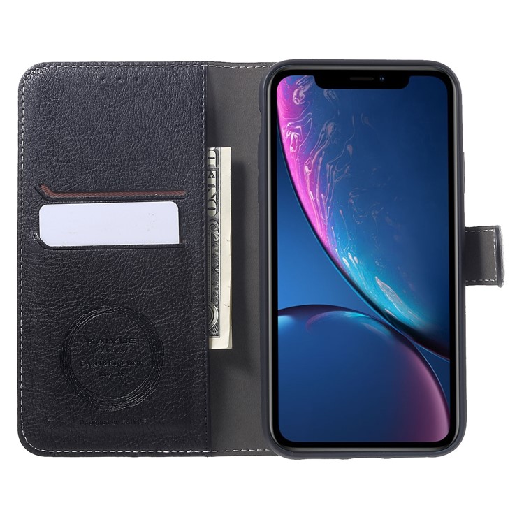 KAIYUE Premium PU Leather Wallet Cell Phone Case for iPhone XR 6.1 inch - Black-6