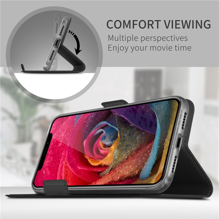 Magnetic Stand Leather Mobile Casing for iPhone XR 6.1 inch - Black-3