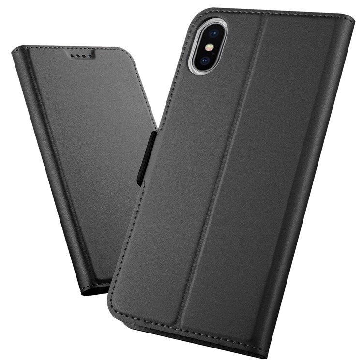 

Magnetic Stand Leather Mobile Case for iPhone XS Max 6.5 inch - Black, iPhone XS Max