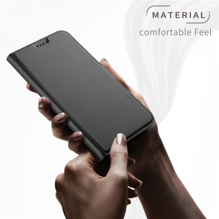 Magnetic Stand Leather Mobile Case for iPhone XS Max 6.5 inch - Black-2