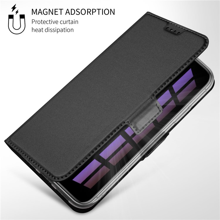 Magnetic Stand Leather Mobile Case for iPhone XS Max 6.5 inch - Black-6