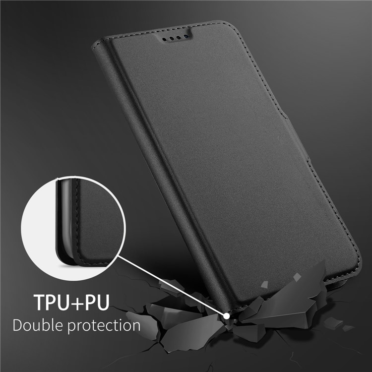 Magnetic Stand Leather Mobile Case for iPhone XS Max 6.5 inch - Black-7
