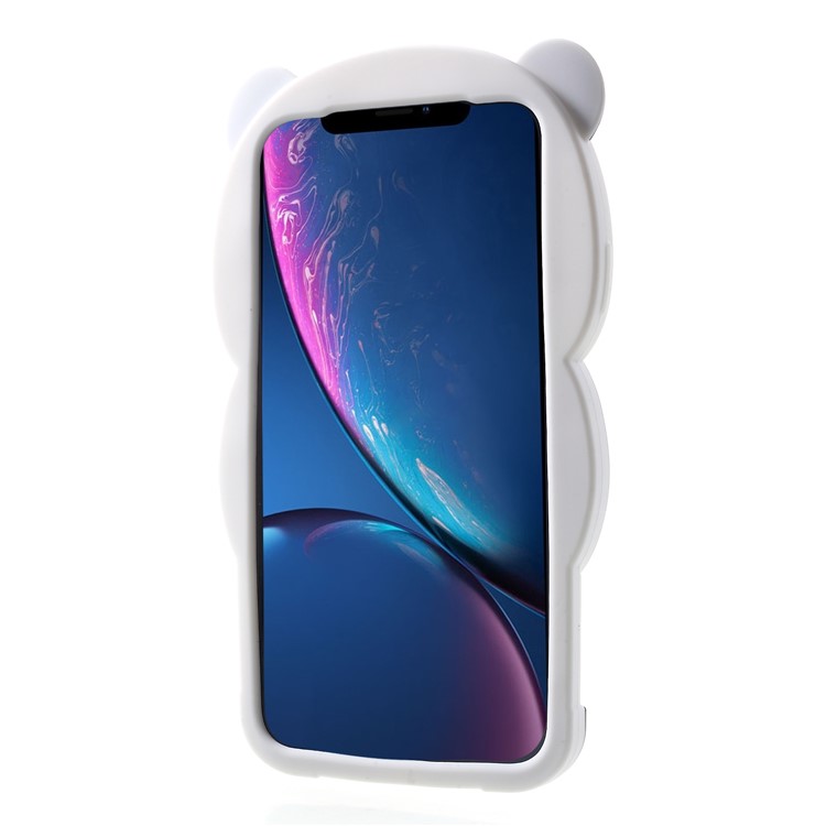 Adorable 3D Panda Silicone Phone Case for iPhone XS Max 6.5 inch - Black-2