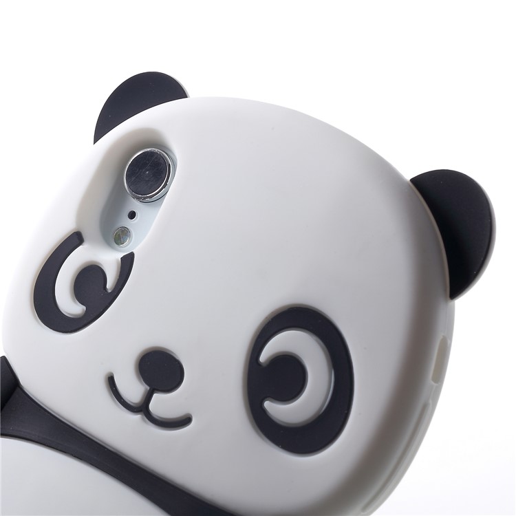 Adorable 3D Panda Silicone Phone Case for iPhone XS Max 6.5 inch - Black-5