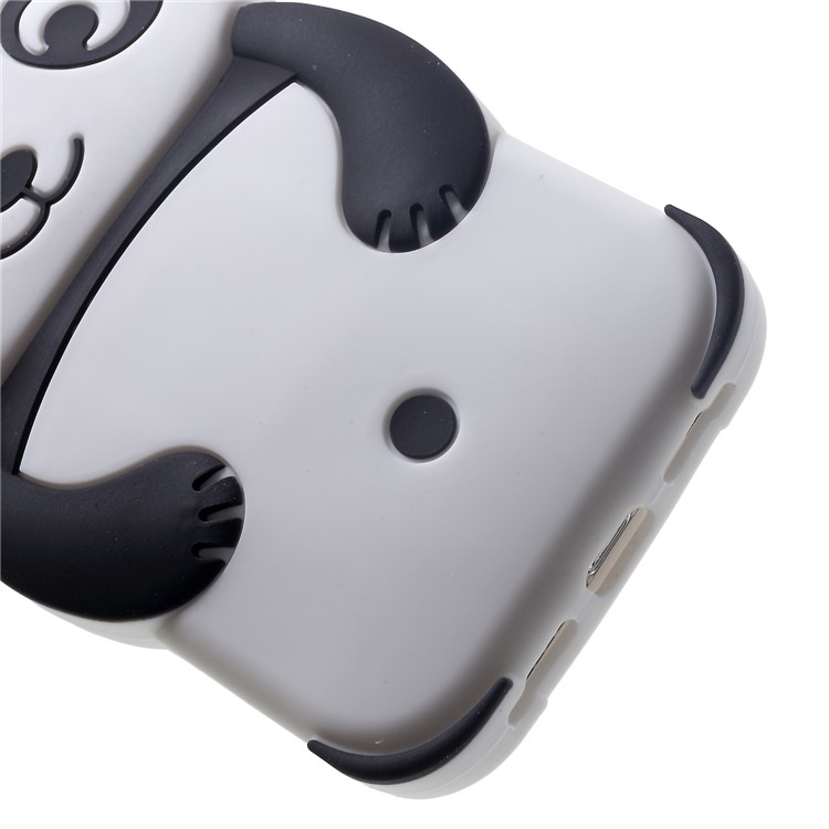 Adorable 3D Panda Silicone Phone Case for iPhone XS Max 6.5 inch - Black-6