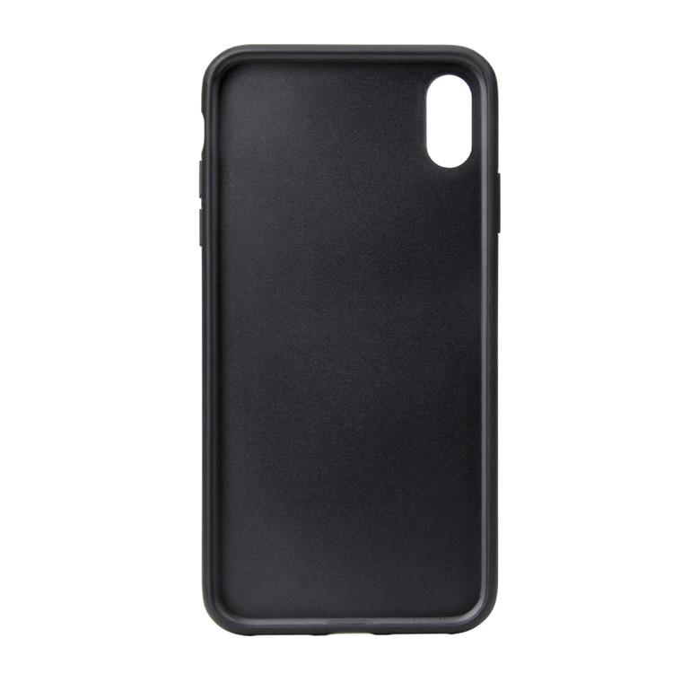 FIERRE SHANN Vintage Rivet PU Leather Coated TPU Case for iPhone XS Max 6.5 inch - Brown-6