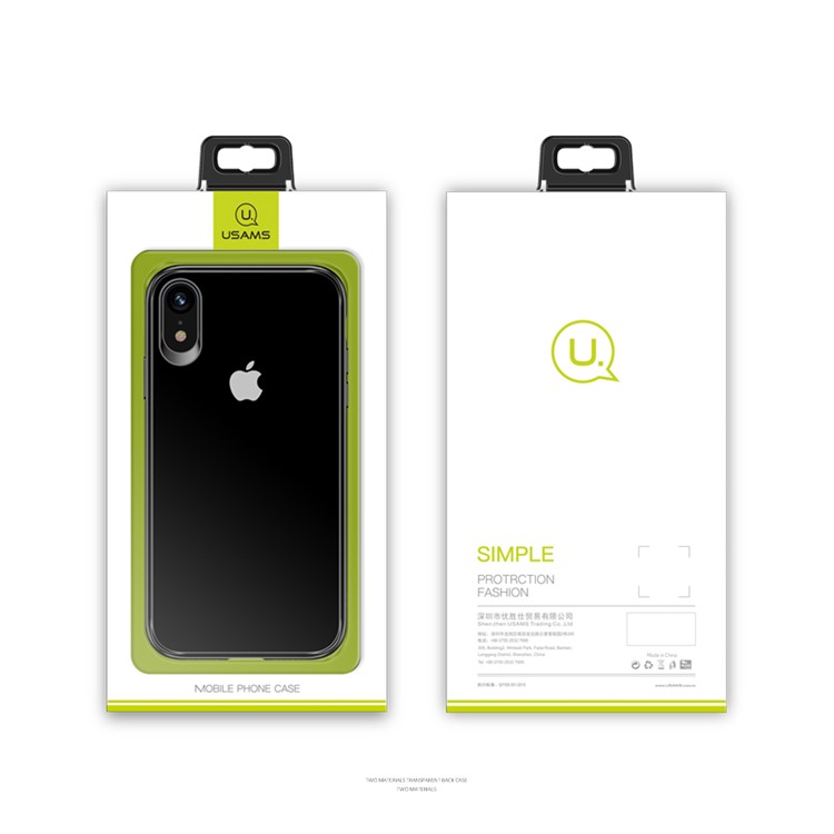 USAMS Mant Series Clear PC + TPU Frame Phone Case for iPhone XS Max 6.5 inch - Black-3