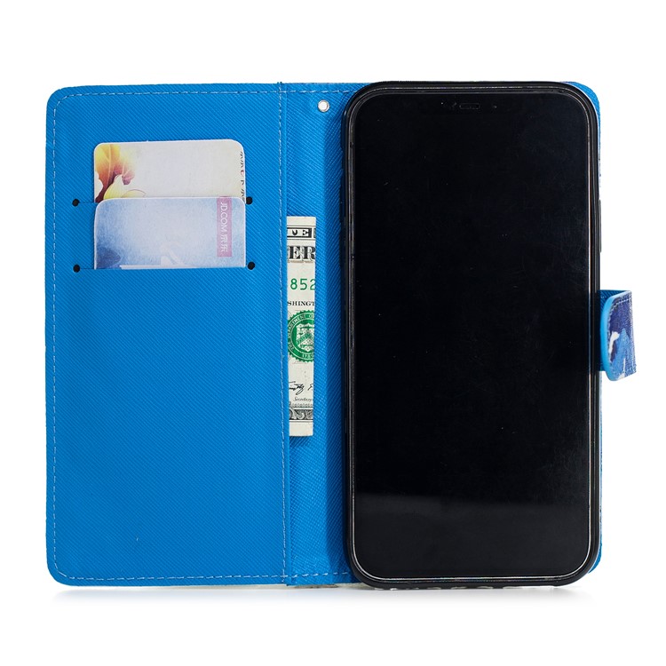Pattern Printing Wallet Stand Leather Phone Cover Case for iPhone XR 6.1 inch - Penguins-8