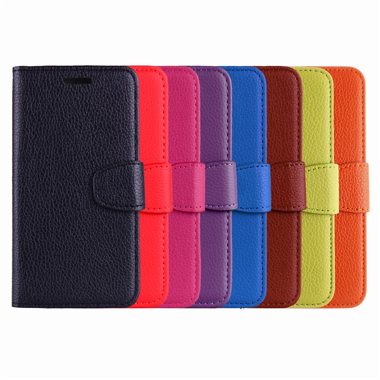 Litchi Grain PU Leather Stand Wallet Phone Case for iPhone XS Max 6.5 inch - Black-8