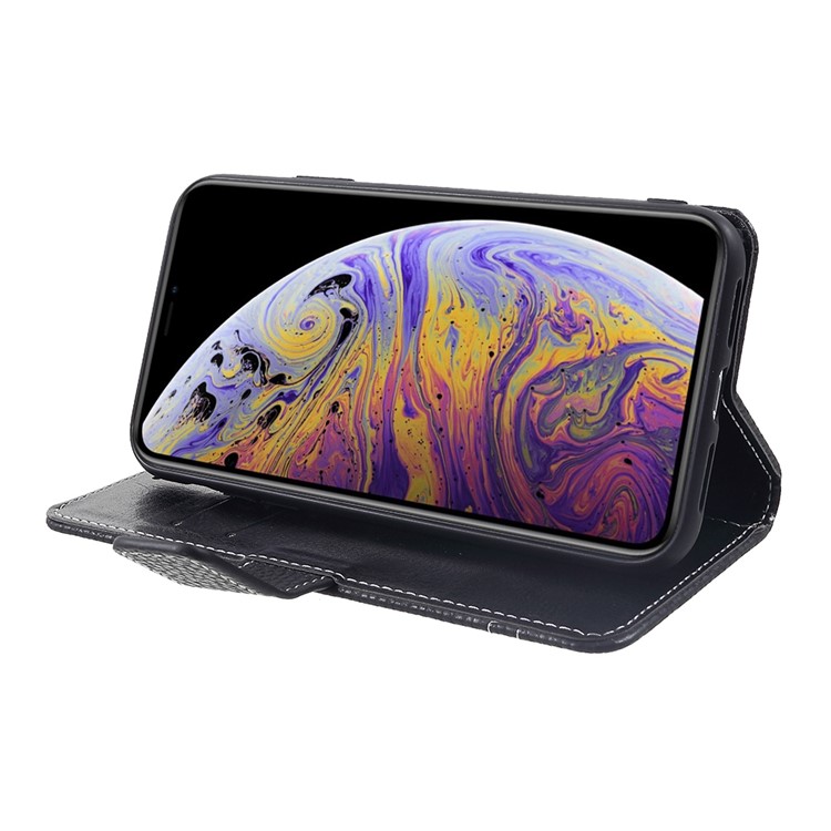 Litchi Texture Wallet Stand Leather Flip Phone Case with Card Holders for iPhone XR 6.1 inch - Black-4