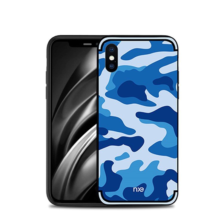 

Шаблон Камуфляжа NXE ПК + Комбинированный Корпус TPU Для Iphone XS Max 6.5 Inch - Синий, iPhone XS Max 6.5 inch