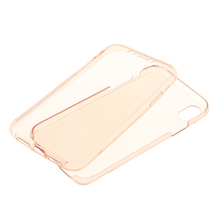 2-in-1 Touchable All-wrapped Soft TPU Case for iPhone XR 6.1 inch - Rose Gold-4