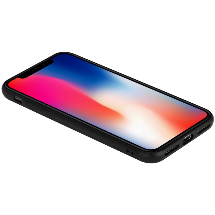 MOMAX Glass Case for iPhone XS 5.8 inch Tempered Glass Back + TPU Hybrid Shell - Blue / Pink-6