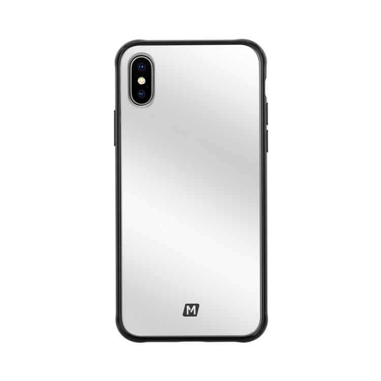 MOMAX Mirror Case for iPhone XS 5.8 inch Tempered Glass Back + TPU Hybrid Shell-2