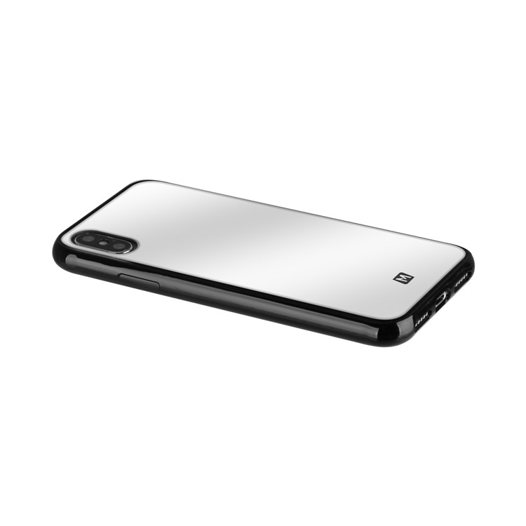MOMAX Mirror Case for iPhone XS 5.8 inch Tempered Glass Back + TPU Hybrid Shell-6