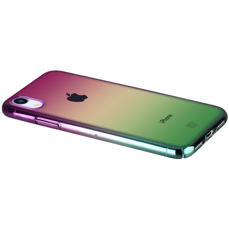 MOMAX Twilight Case for iPhone XR 6.1 inch Color Plating PC Protection Phone Shell - Purple / Green-6