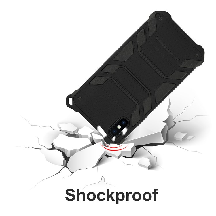 ANGIBABE Spider Series TPU+PC Shockproof Hybrid Phone Casing for iPhone Xs 5.8 inch - Black-4