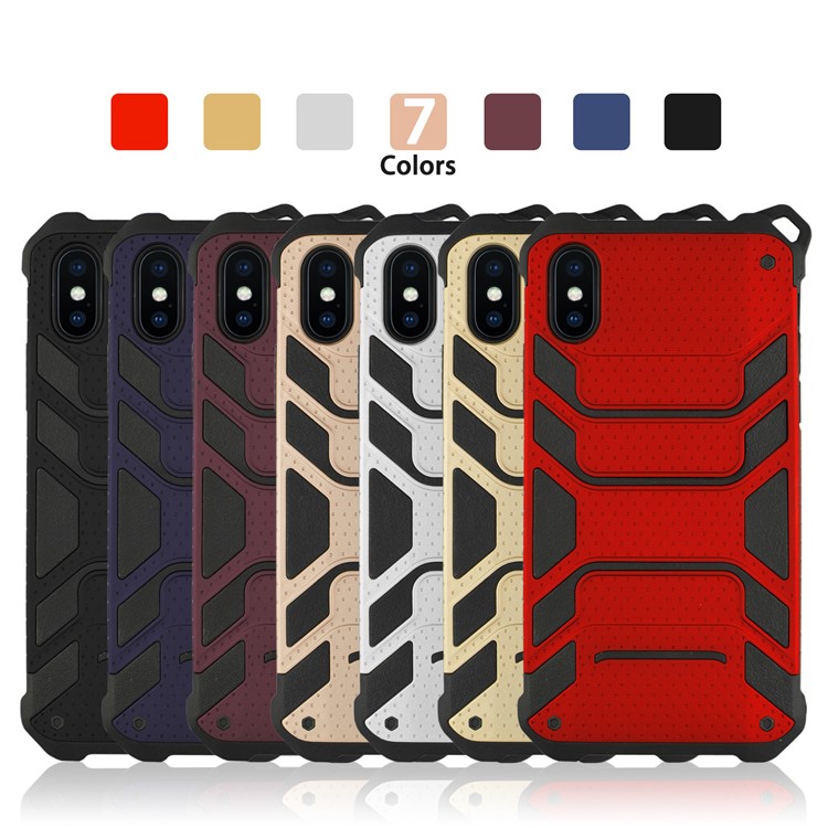 ANGIBABE Spider Series TPU+PC Shockproof Hybrid Phone Casing for iPhone Xs 5.8 inch - Black-6