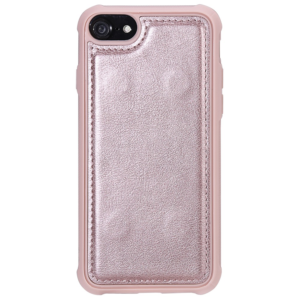 Detachable 2-in-1 TPU + Zipper Wallet Stand PU Leather Portable Cover for iPhone 6s/6/7/8 4.7 inch - Rose Gold-10