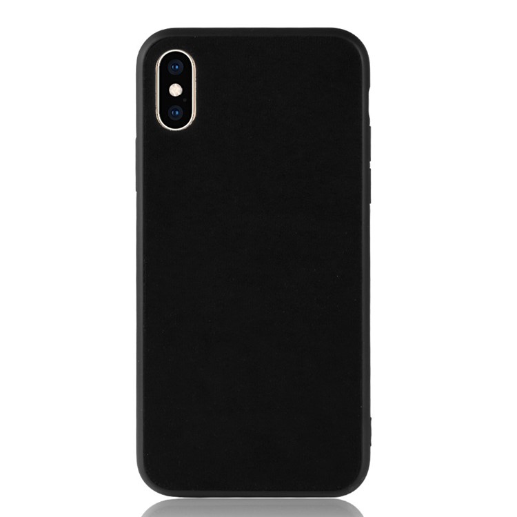 O Pano De Veludo Retro Revestiu O Escudo Híbrido De PC + TPU Para O Iphone Xs 5,8 Polegadas - Preto-2