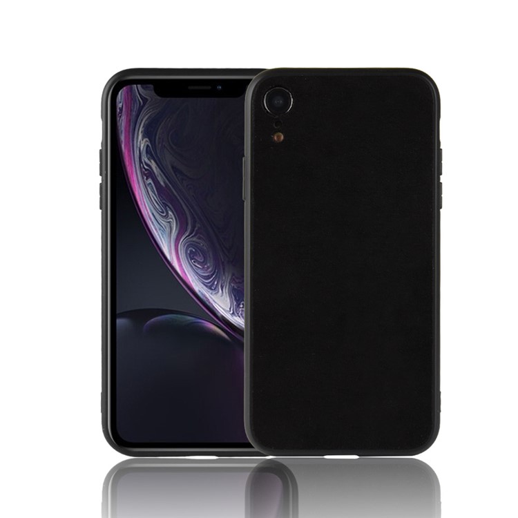 

Retro Velvet Cloth Coated PC + TPU Hybrid Case for iPhone XR 6.1 inch - Black, iPhone XR