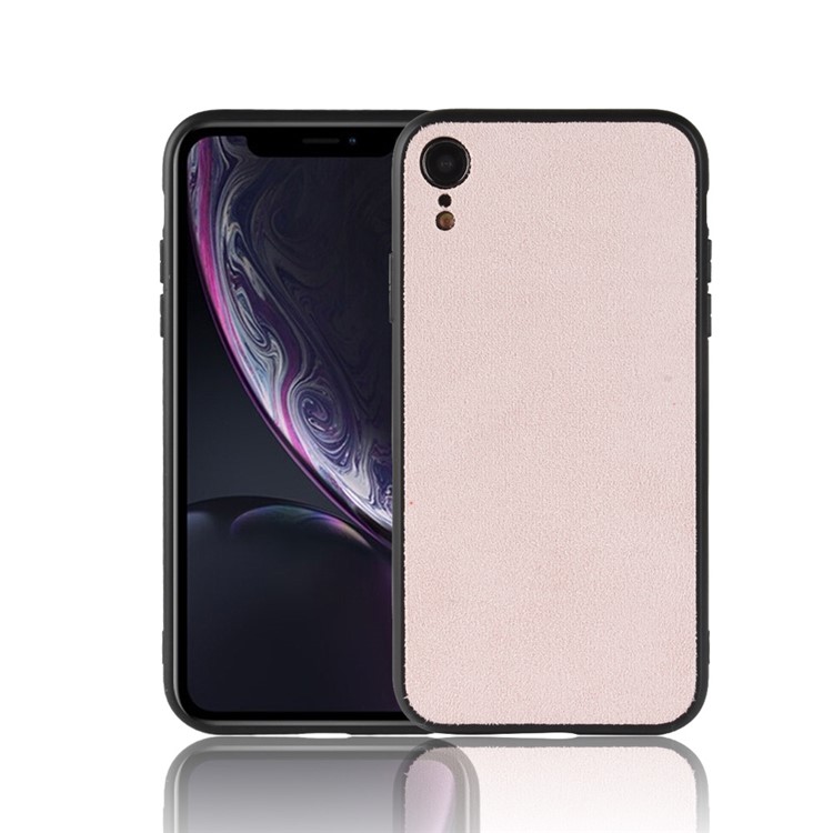 

Retro Velvet Cloth Coated PC + TPU Hybrid Shell Cover for iPhone XR 6.1 inch - Pink, iPhone XR