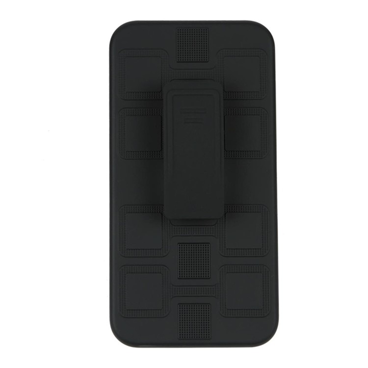 For iPhone Xs 5.8-inch TPU PC Belt Clip Hybrid Cover | Geometric Pattern | Black Kickstand and Magnet Iron - Black-12