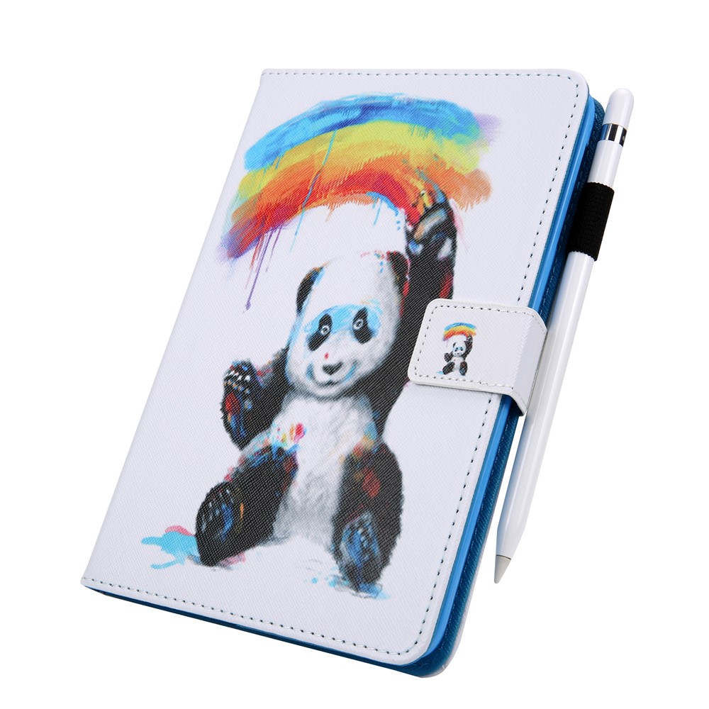 Узорная Кожаный Чехол Для Кошелька Для Ipad 9.7 (2018) /9.7 (2017) / Air 2 / Air - Окрашенная Панда-3