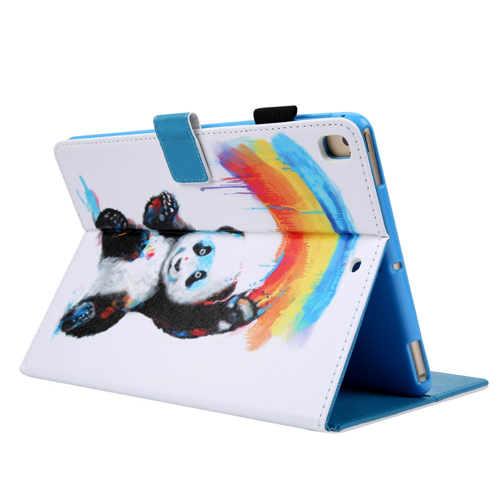 Узорная Кожаный Чехол Для Кошелька Для Ipad 9.7 (2018) /9.7 (2017) / Air 2 / Air - Окрашенная Панда-6