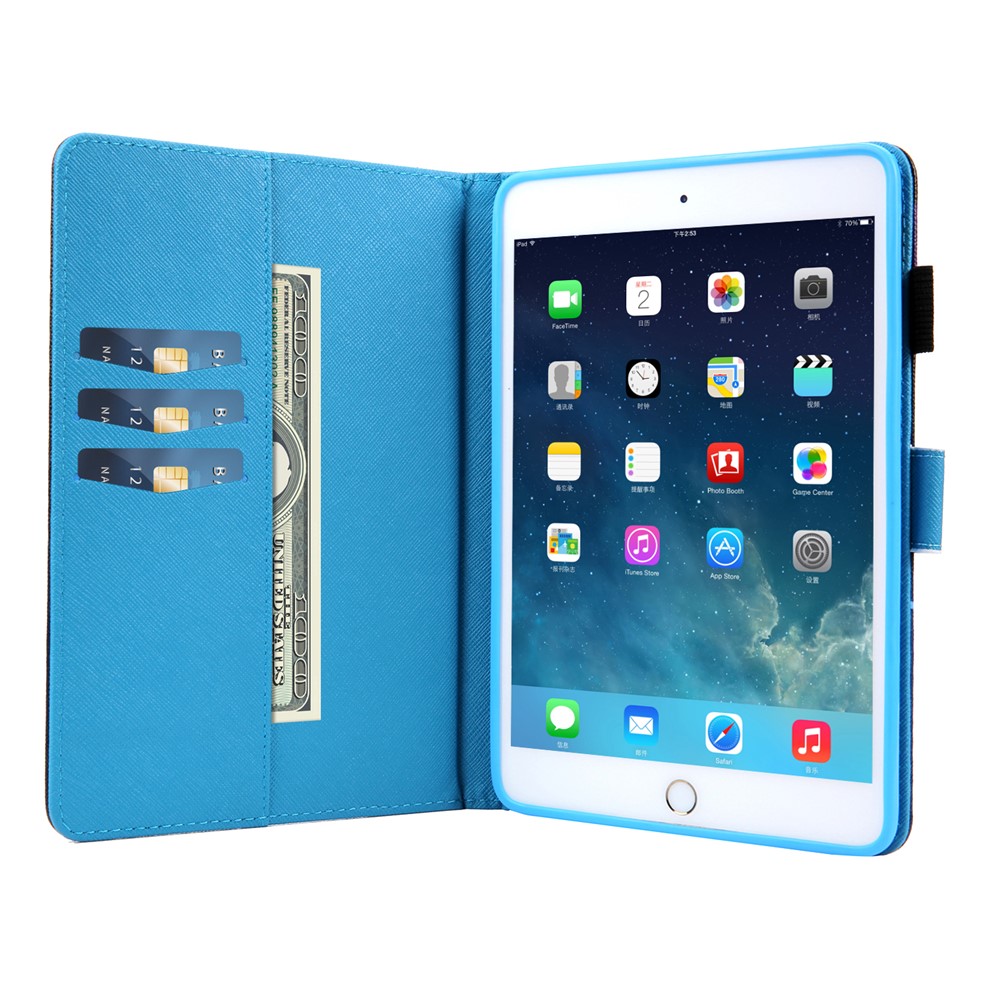 Pattern Printing Cheather Cover Stand Stand Shell Para Ipad 9.7 (2018) /9.7 (2017)/Air 2/Air - Borboleta Colorida-8