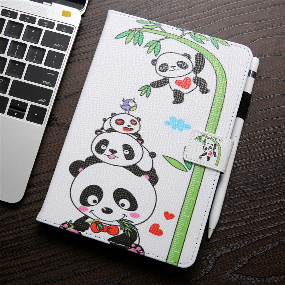 Модель Печать Кошелек Подставка Кожа Флип Чехол Для Ipad 9,7 (2018) / 9,7 (2017) / Воздух 2 / Воздух - Панда На Бамбуке-4