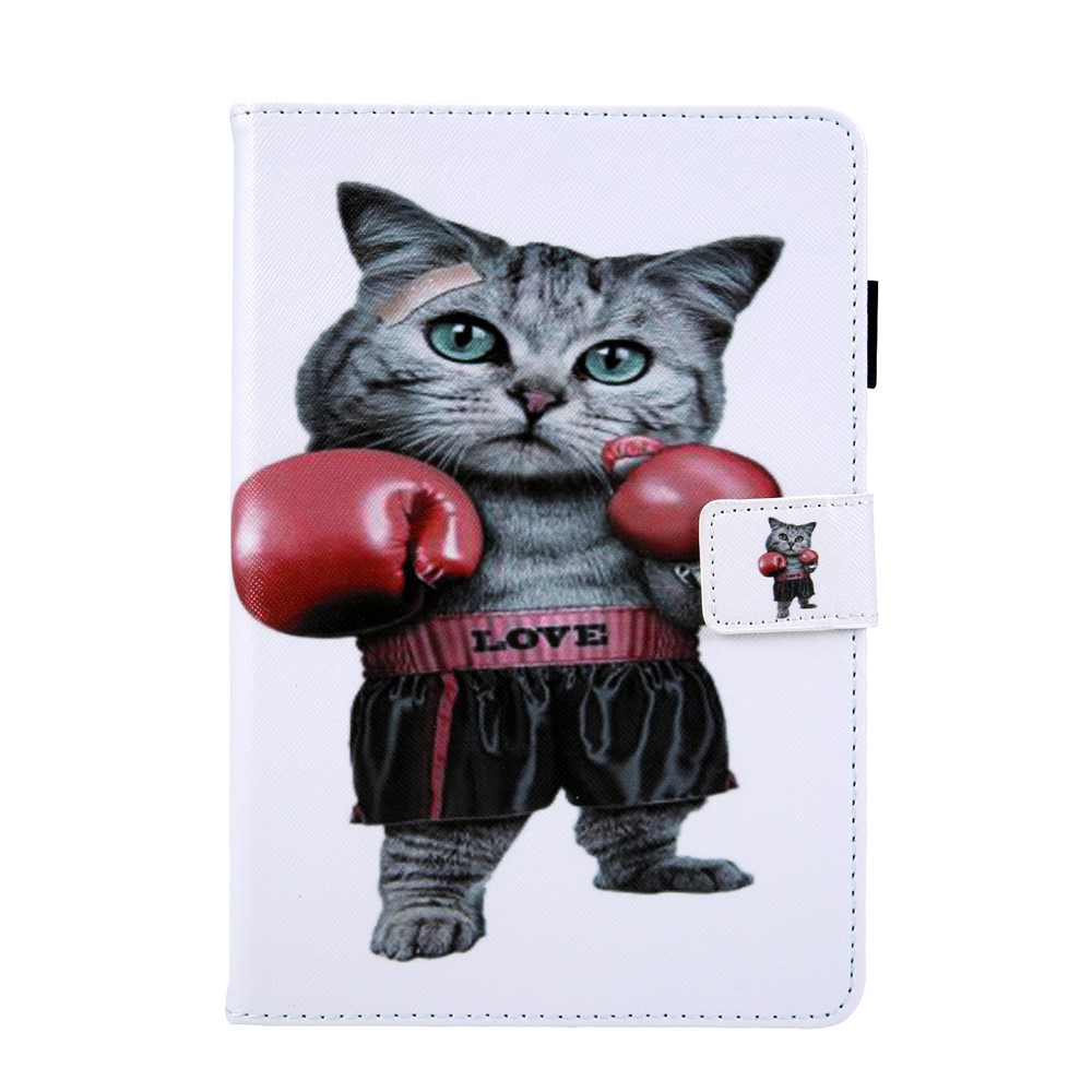Wallet Stand Pattern Printing Leather Cover Shell for iPad 9.7 (2018)/9.7 (2017)/Air 2/Air - Cat-2