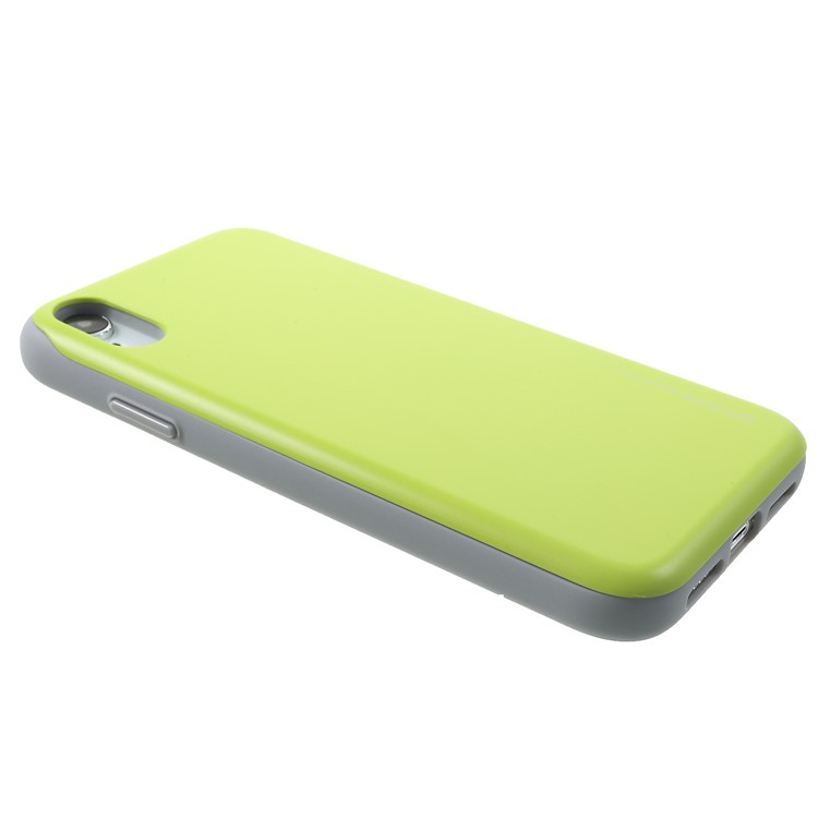 MERCURY GOOSPERY Sky Series Card Holder Slide PC TPU Hybrid Mobile Casing for iPhone XR 6.1 inch - Green-4