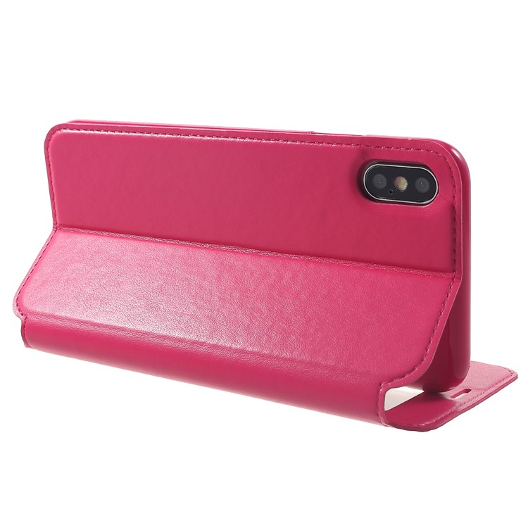 ROAR KOREA for iPhone XS Max 6.5 inch Noble Leather View Window Case Card Holder Cover - Rose-5