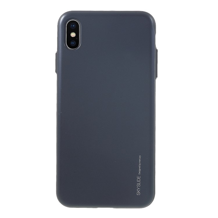 MERCURY GOOSPERY for iPhone XS Max 6.5 inch Sky Series Card Holder Slide PC TPU Protector Cover - Black-1
