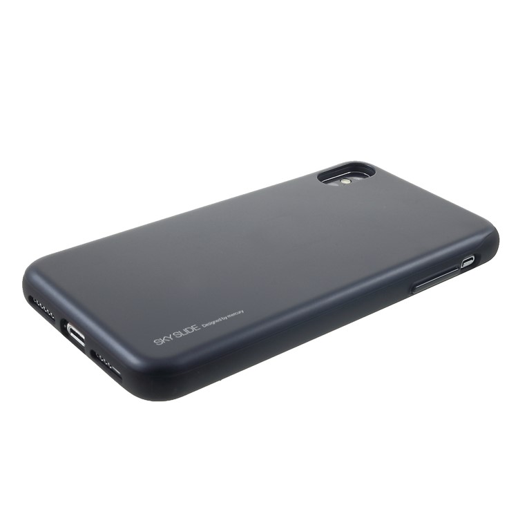MERCURY GOOSPERY for iPhone XS Max 6.5 inch Sky Series Card Holder Slide PC TPU Protector Cover - Black-3