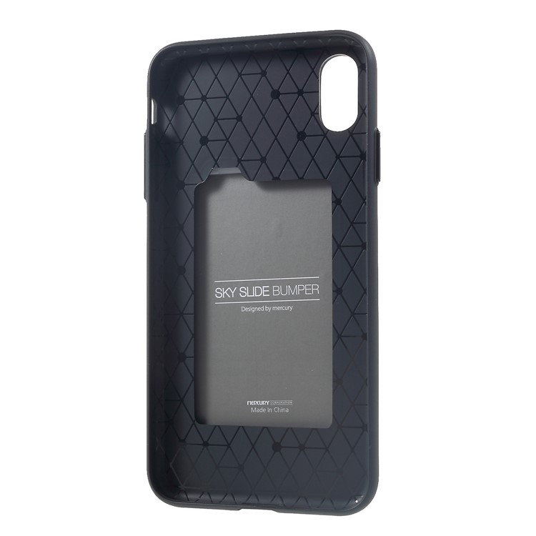 MERCURY GOOSPERY for iPhone XS Max 6.5 inch Sky Series Card Holder Slide PC TPU Protector Cover - Black-5