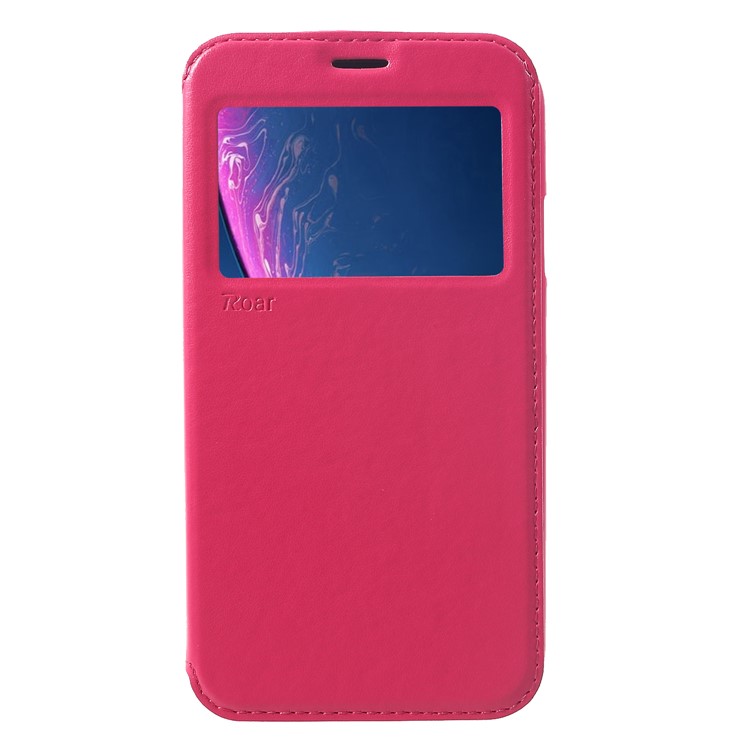 ROAR KOREA Noble Leather View Window Stand Folio Case for iPhone XR 6.1 inch - Rose-3