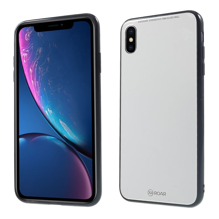 ROAR KOREA Mirror Surface Tempered Glass Back + TPU Hybrid Cover Case for iPhone XS Max 6.5 inch-1