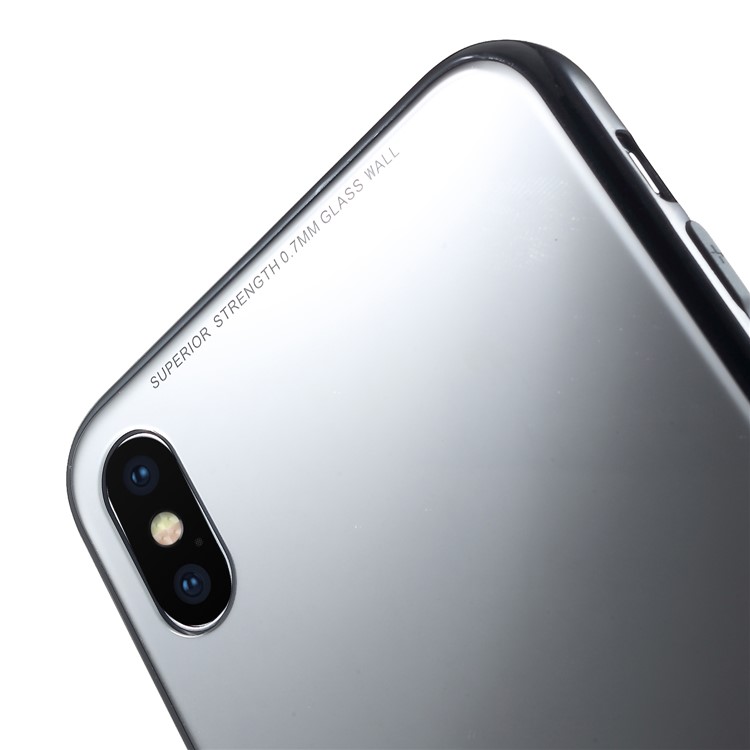 ROAR KOREA Mirror Surface Tempered Glass Back + TPU Hybrid Cover Case for iPhone XS Max 6.5 inch-4