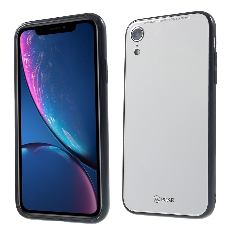 ROAR KOREA Mirror Surface Tempered Glass Back + TPU Hybrid Mobile Phone Shell for iPhone XR 6.1 inch-1