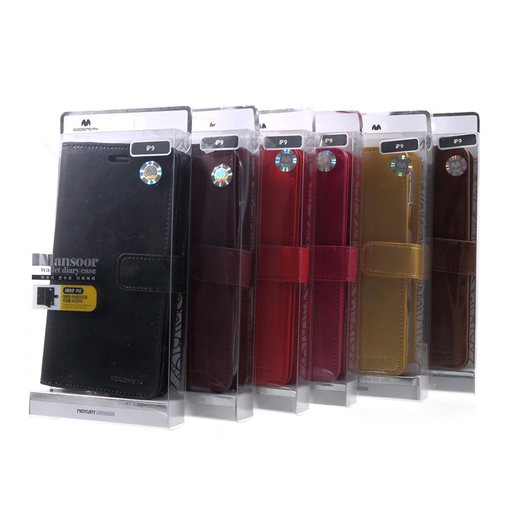 MERCURY GOOSPERY Mansoor Wallet Diary Leather Case for iPhone XR 6.1 inch - Red-7