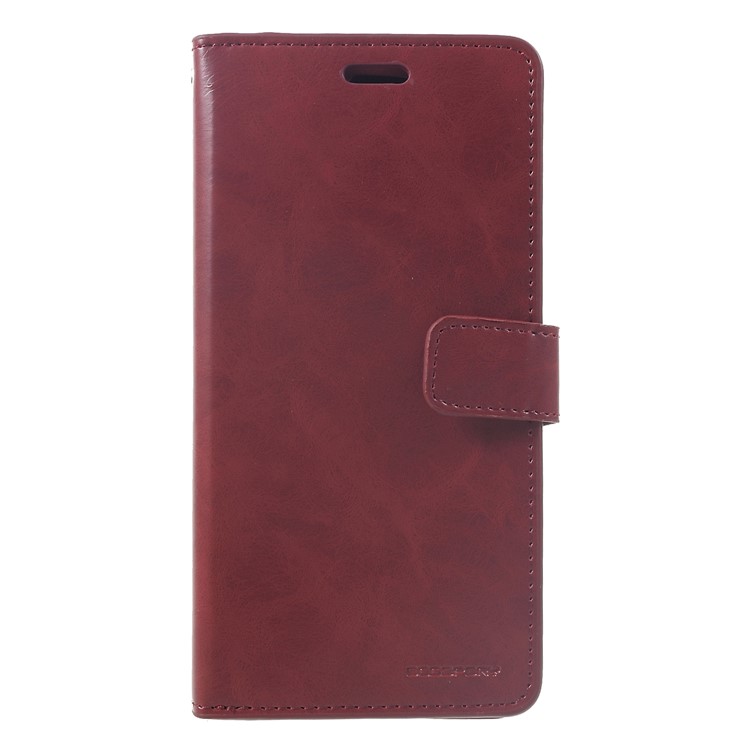 Mercury goospery mansoor кожаный чехол для кошелька для iphone xr 6.1 inch - красное вино