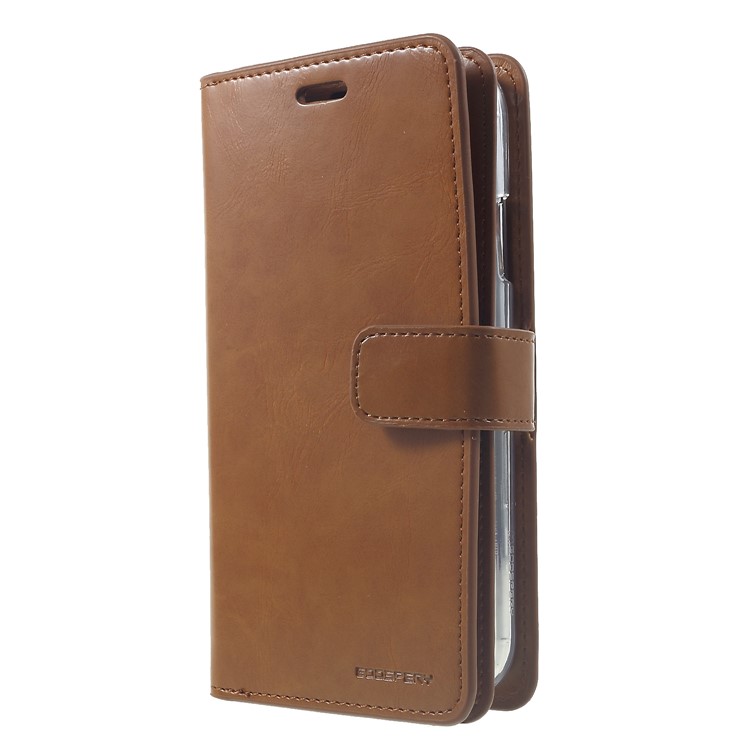 Custodia Protettiva In Pelle MERCURY GOOSPERY Mansoor Portafoglio Per IPhone XR 6,1 Pollici - Marrone-3